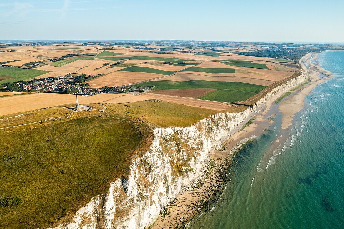 Blanc nez (weiße Nase) Umhang, escalles, (62) pas-de-calais, frankreich