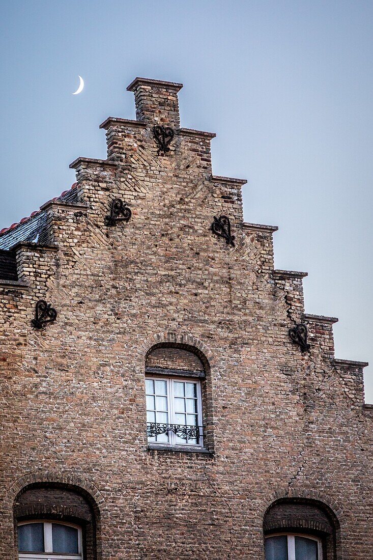 Gabled house, saint omer, (62) pas-de-calais, france