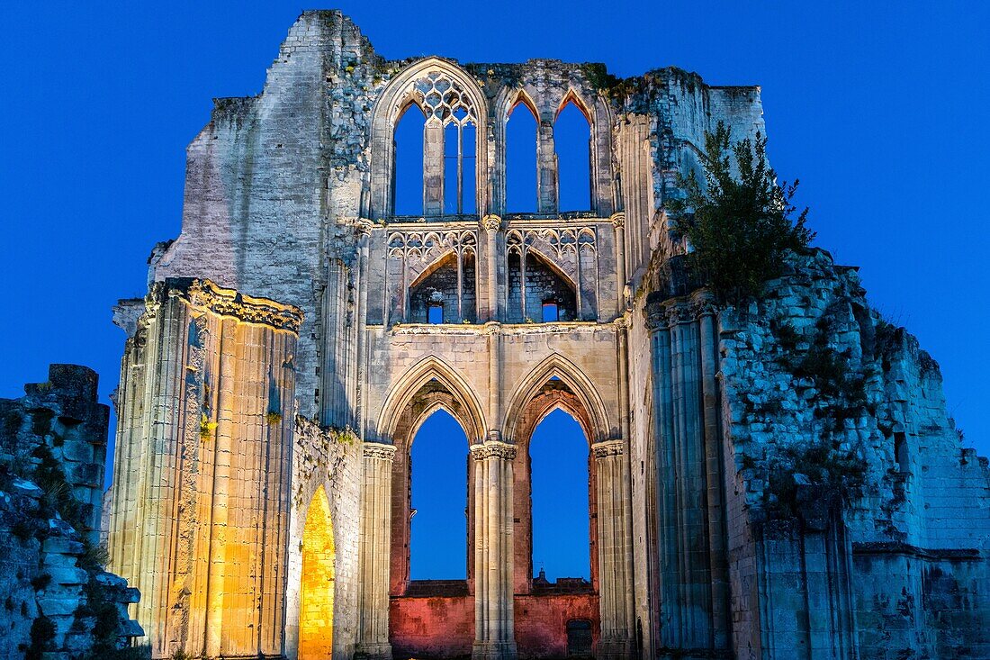 Ruinen der abtei saint bertin, saint omer, (62) pas-de-calais, frankreich