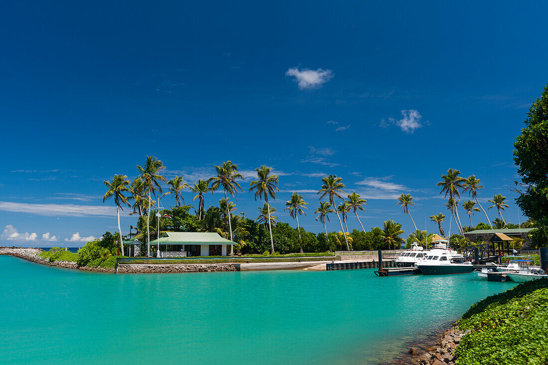 Hafen des Fregate Island Resorts, Seychellen