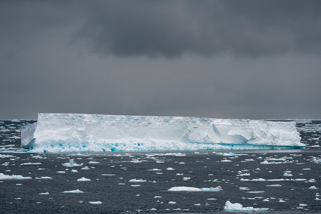 Tabular iceberg, Larsen C ice shelf, Weddell Sea, Antarctica.