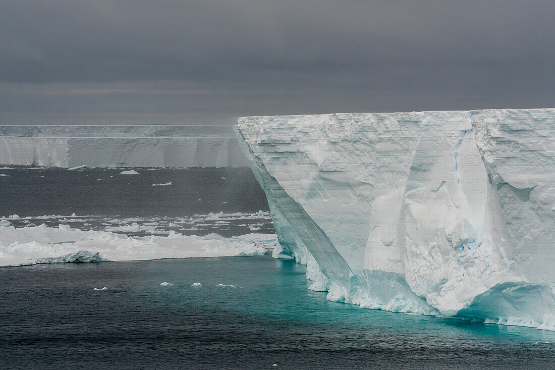 Tabular iceberg, Larsen C ice shelf, Weddell Sea, Antarctica.