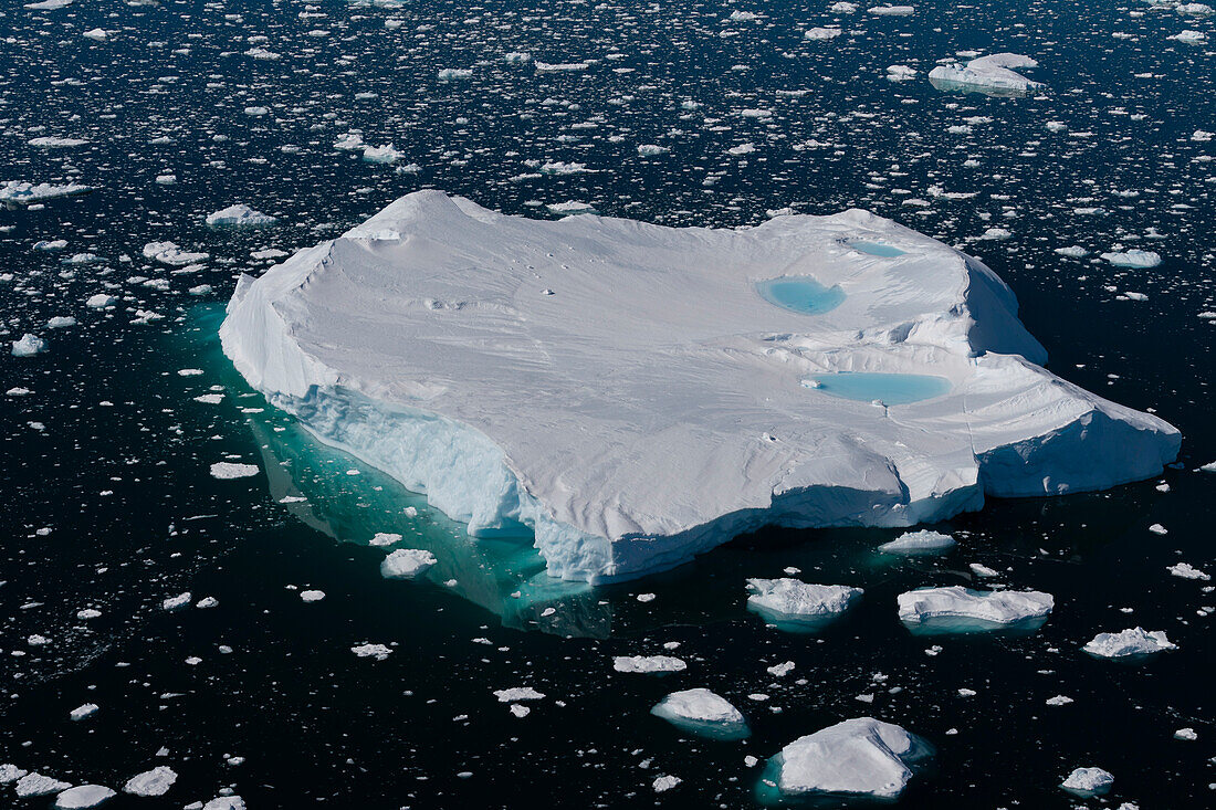 Aerial view of Larsen Inlet, Weddell Sea, Antarctica.