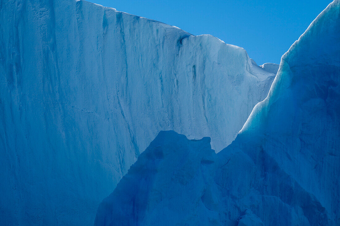Detail eines Gletschers am Larsen Inlet, Weddellmeer, Antarktis.