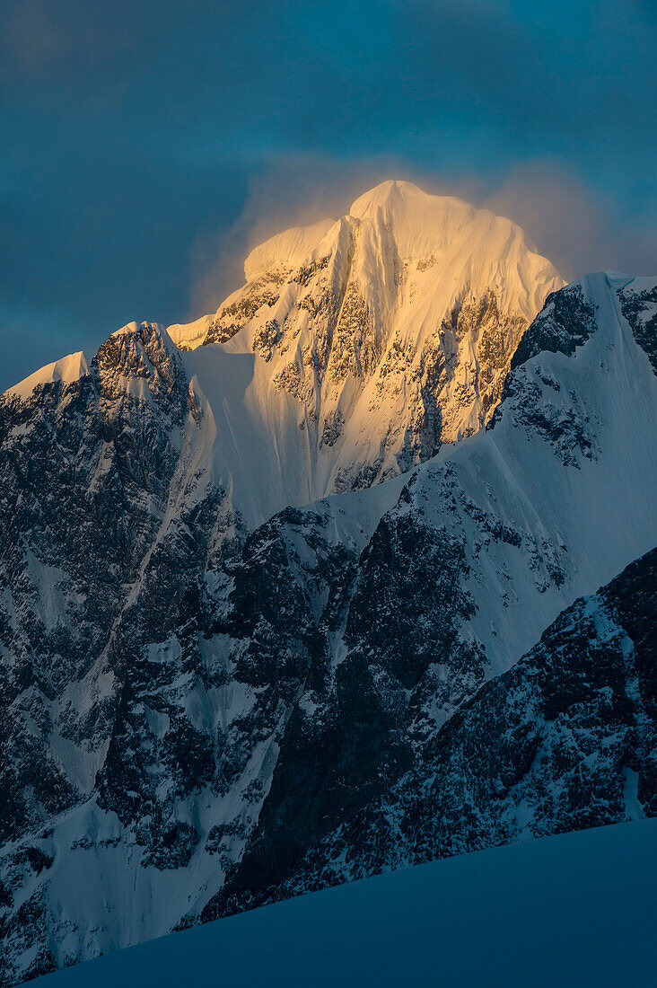 A mountain peak in the Lemaire channel, Antarctica. Antarctica.