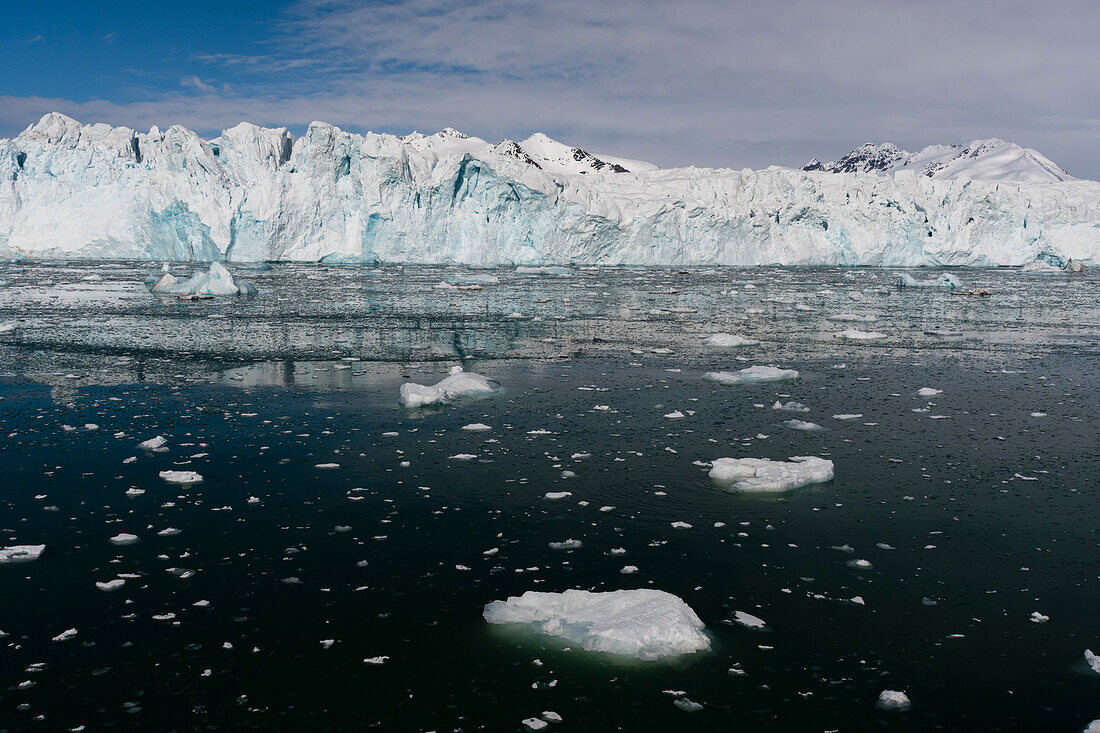 A view of Lilliehook Glacier. Spitsbergen, Svalbard, Norway