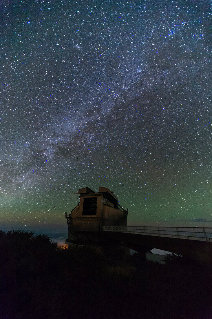 The Roque de los Muchachos Observatory beneath the Milky Way. La Palma Island, Canary Islands, Spain.