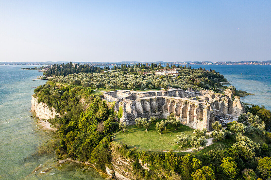 Sirmione ancient roman Catullo thermal baths, Sirmione, Garda Lake, Brescia province, Lombardy, Italy