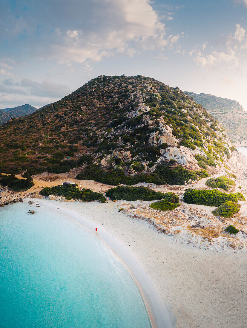 Punta Molentis cape and beach, Villasimius, Cagliari, Sardinia, Italy