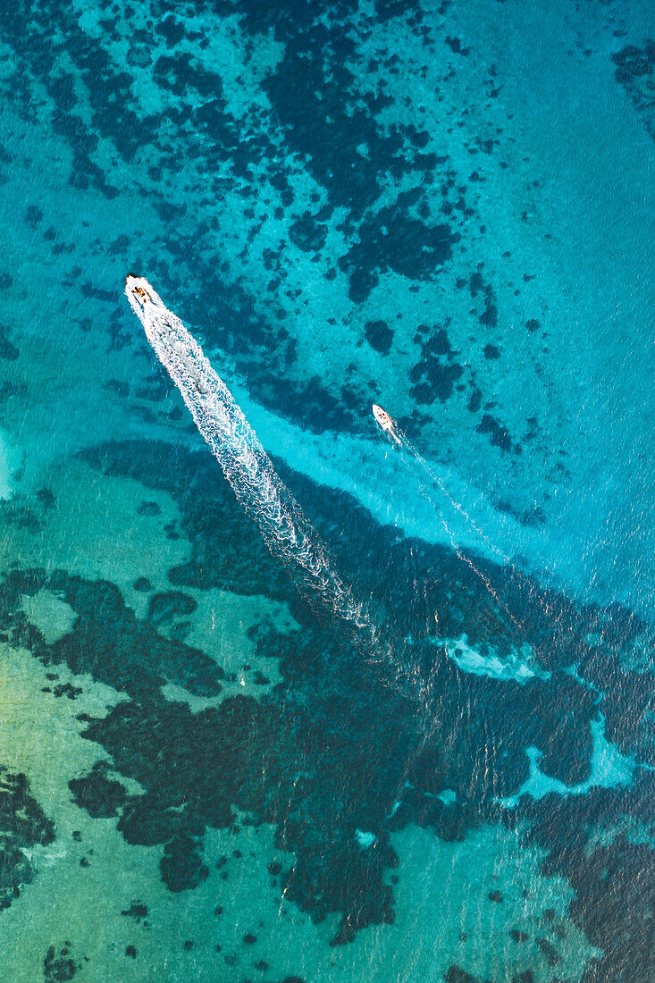 Aerial view of Stintino beach. Stintino, Sassari province, Sardegna, Italy