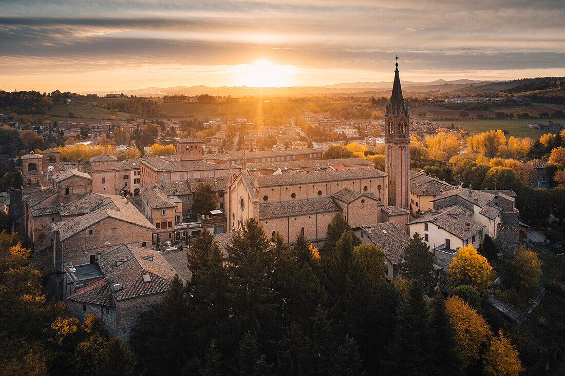 Castelvetro di Modena during autumn. Castelvetro di Modena, Modena province, Emilia Romagna, Italy.