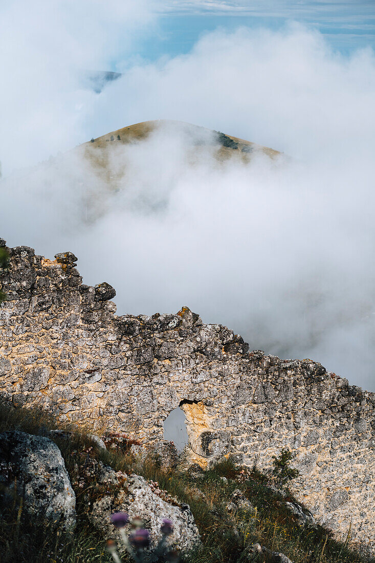 Gran Sasso National park stunning landscape near Campo Imperatore. Gran Sasso National Park, L'Aquila province, Abruzzo, Italy.