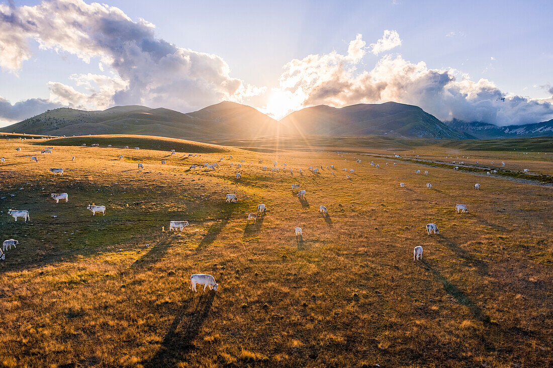 Gran Sasso National park stunning landscape near Campo Imperatore. Gran Sasso National Park, L'Aquila province, Abruzzo, Italy.