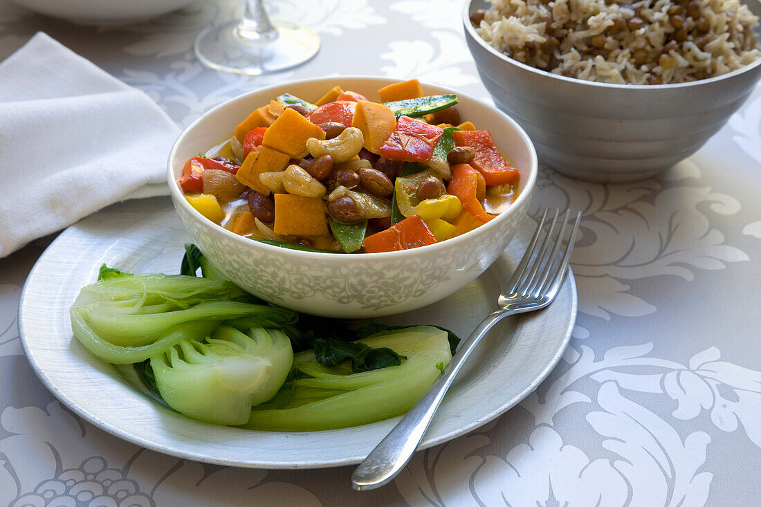 Proteinreiches Gemüse-Thaicurry
