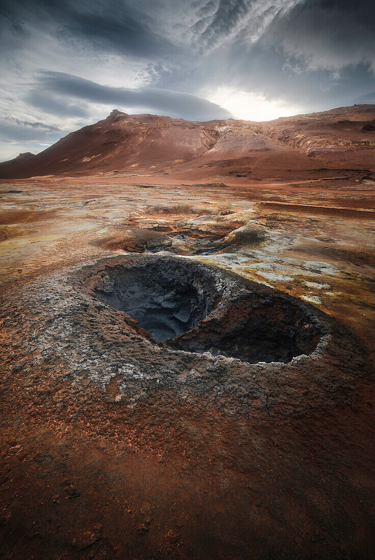 Hverir, Krafla caldera, Myvatn region, Northern Iceland. Geothermal activity.
