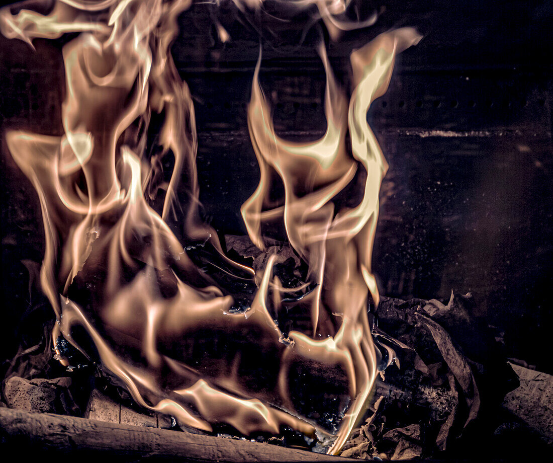 Flames, infrared image
