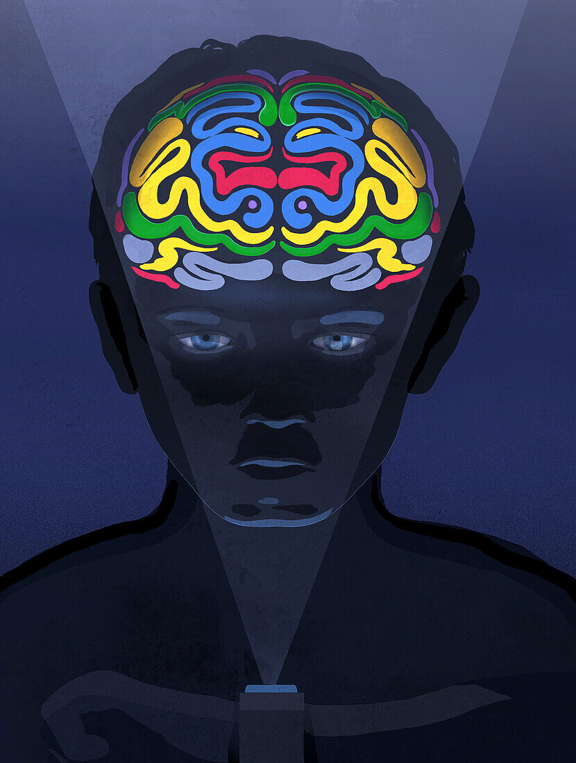 Brain monitor, conceptual illustration