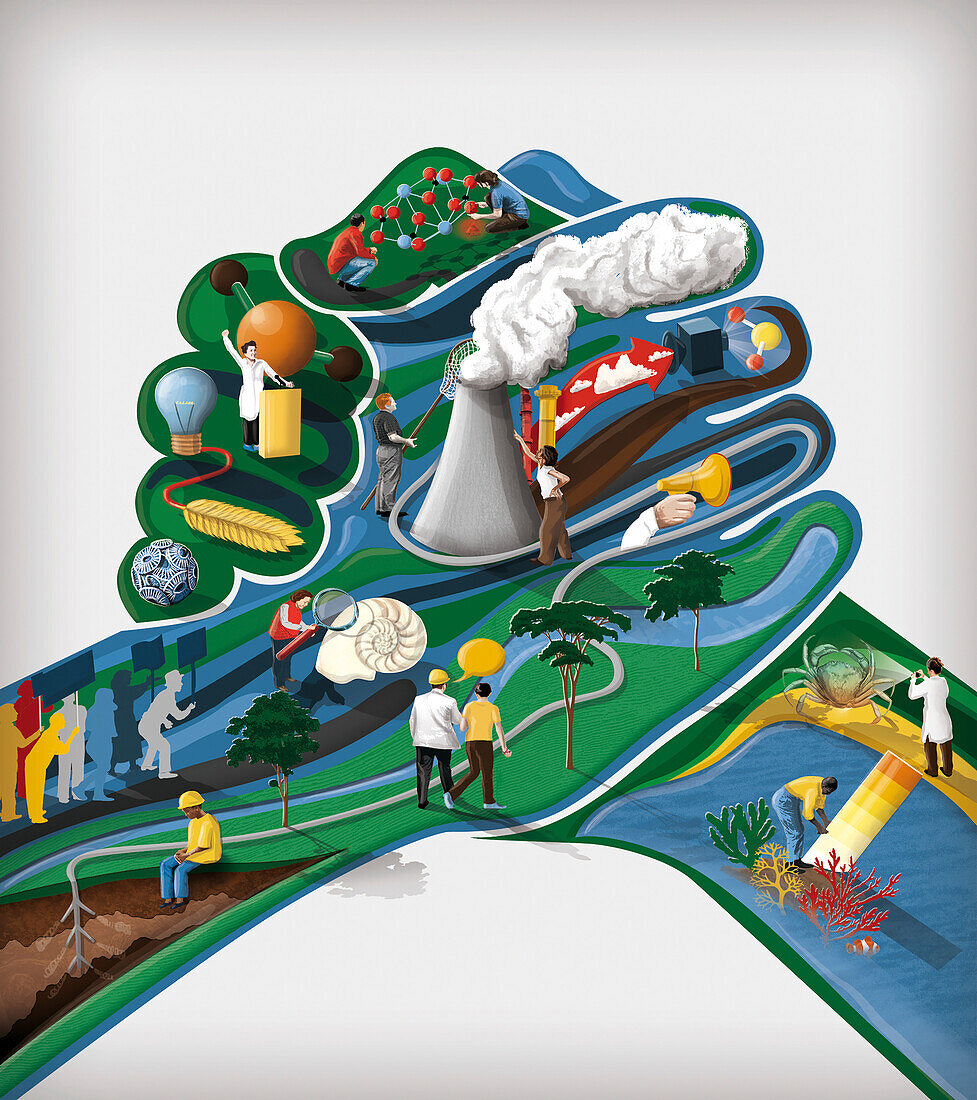 Climate agreement, conceptual illustration