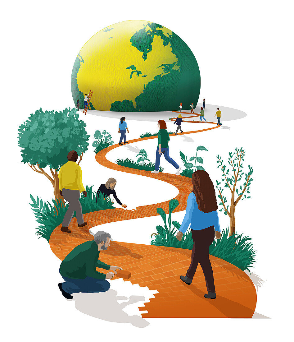 Earth path, conceptual illustration