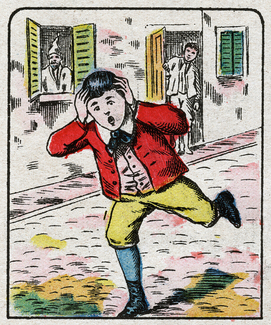 Frightened child, illustration