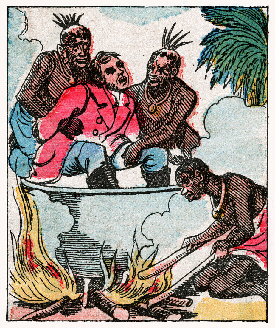 Cannibalism in Oceania, illustration