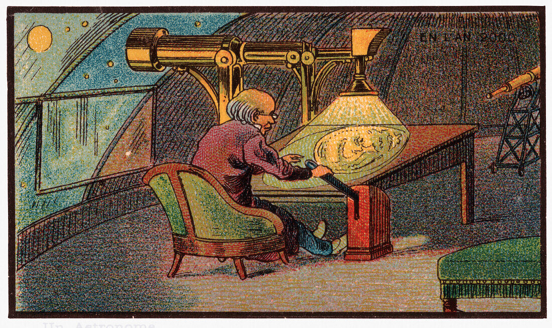 Observatory in the future, illustration