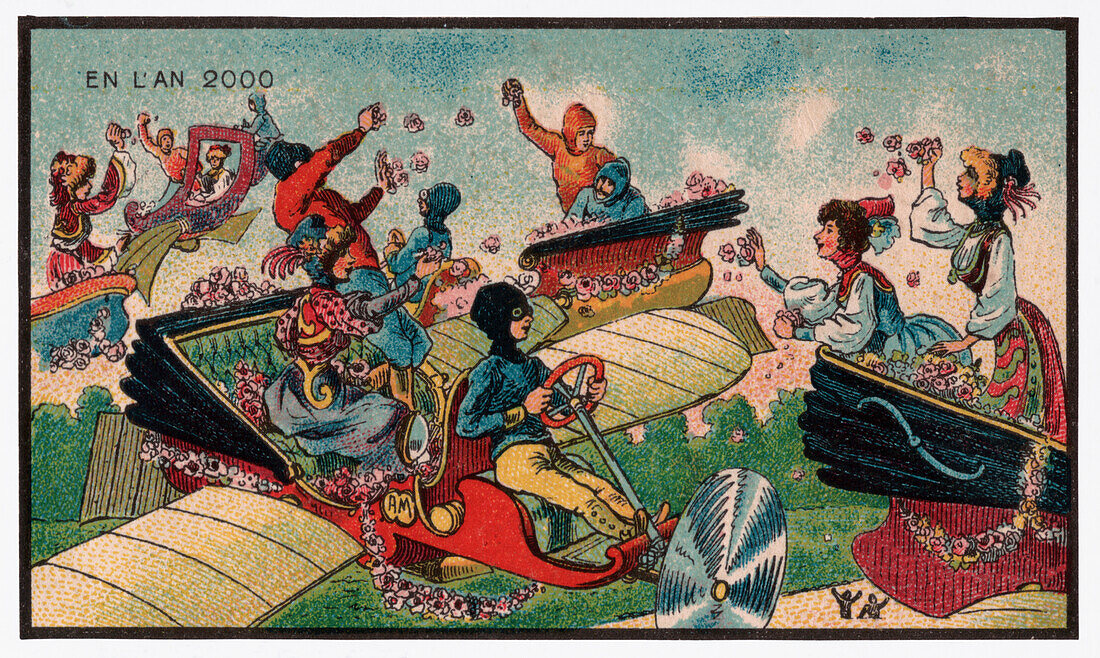 Flying carnival, illustration