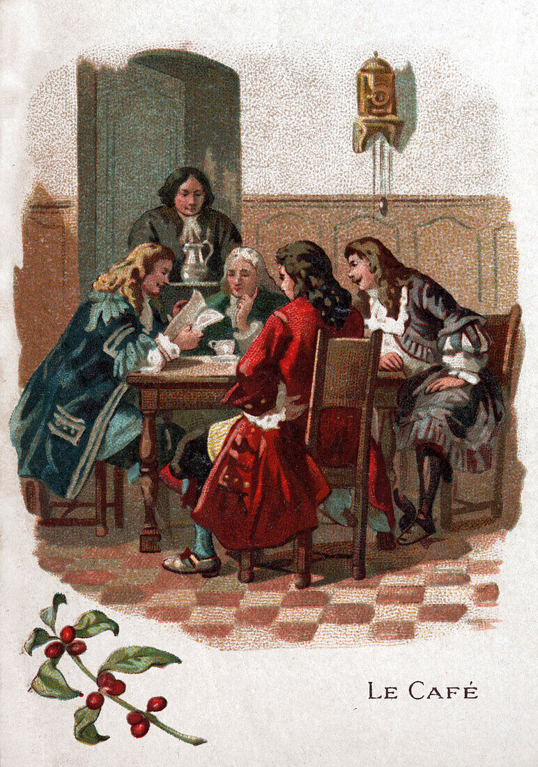 Coffee in the 17th century, illustration