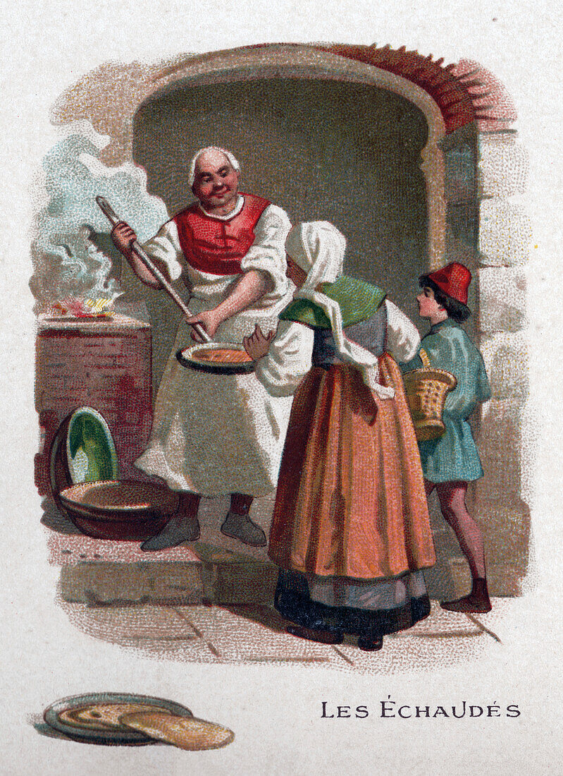 Biscuits in the middle age, illustration