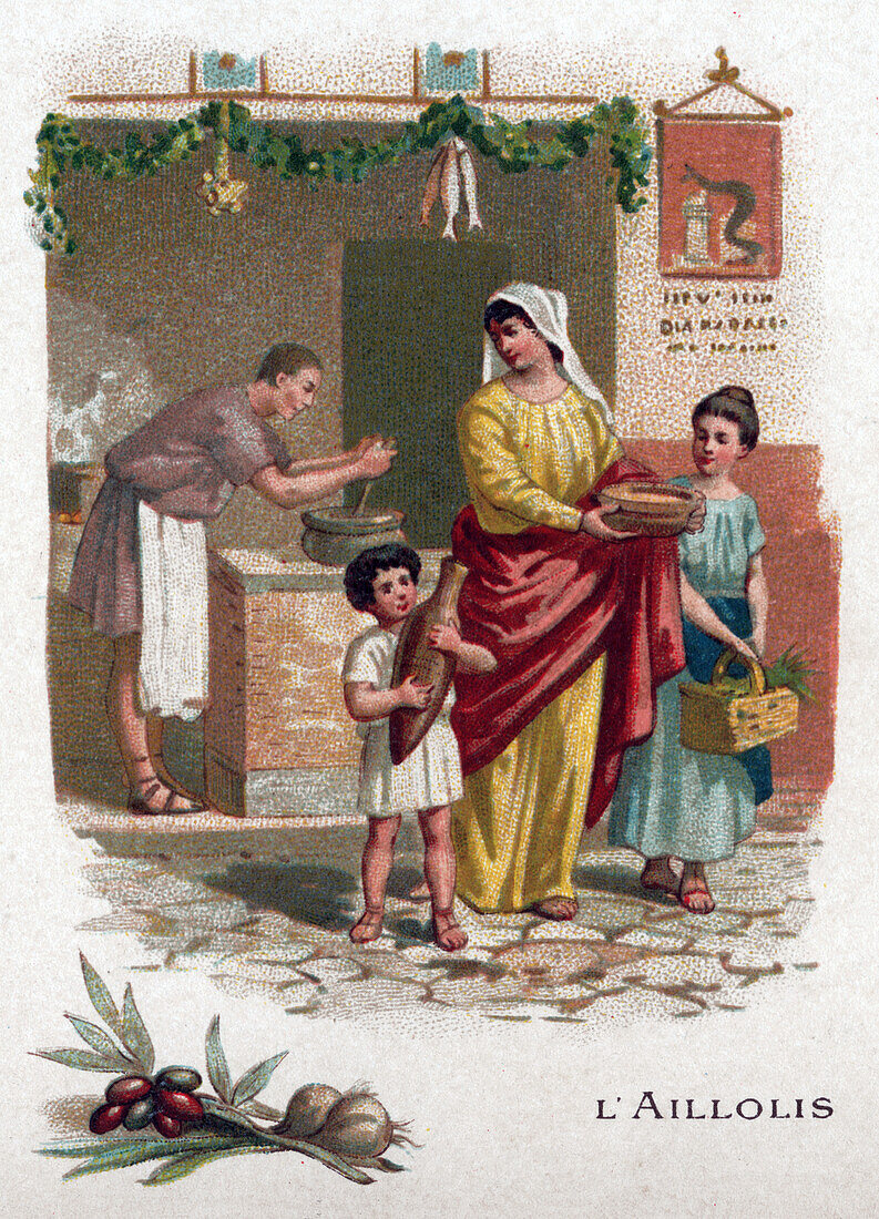 Aioili merchant, illustration