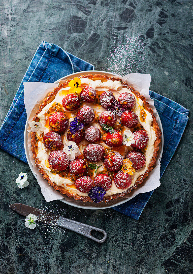 Brown Sugar Strawberry Tart