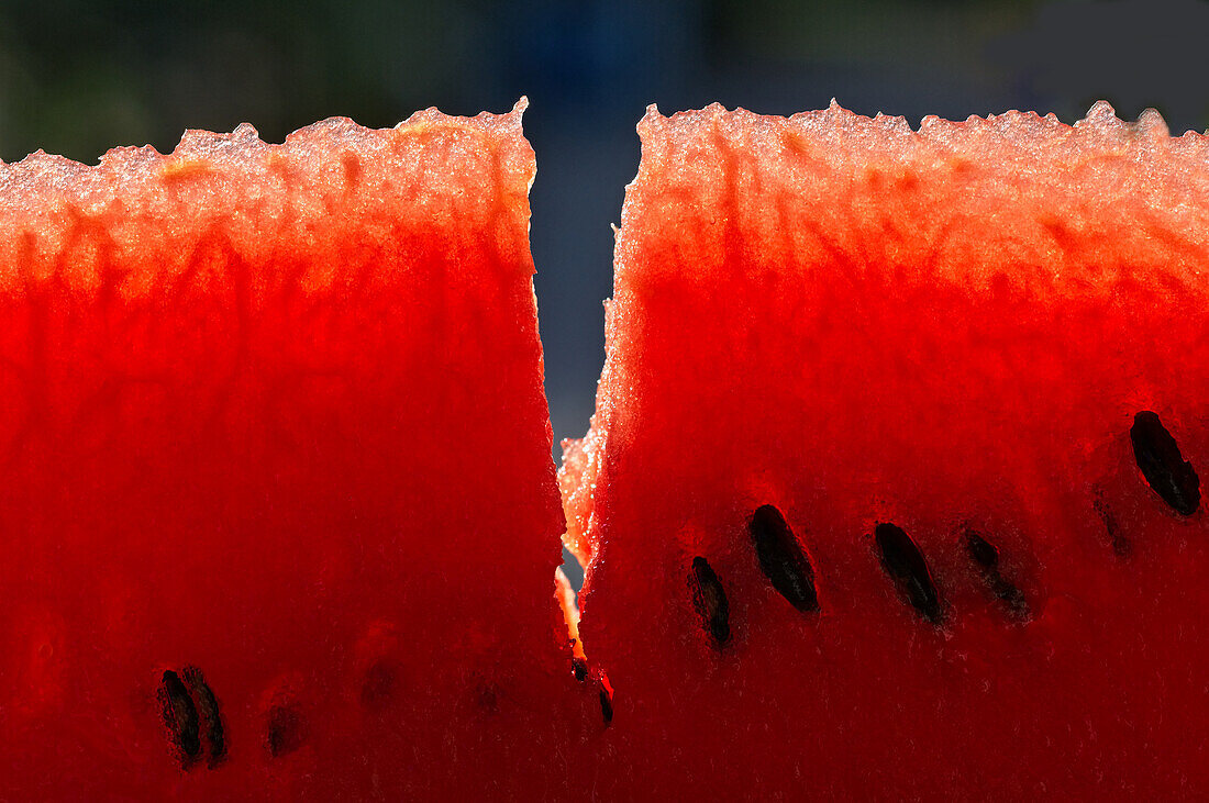A Slice of Watermelon with Seeds