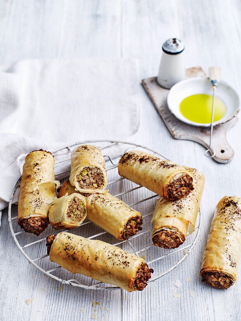 Lentil sausage rolls