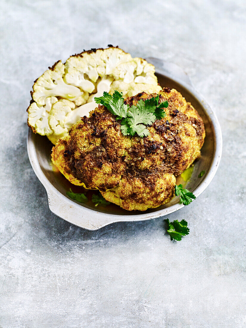 Spiced whole cauliflower