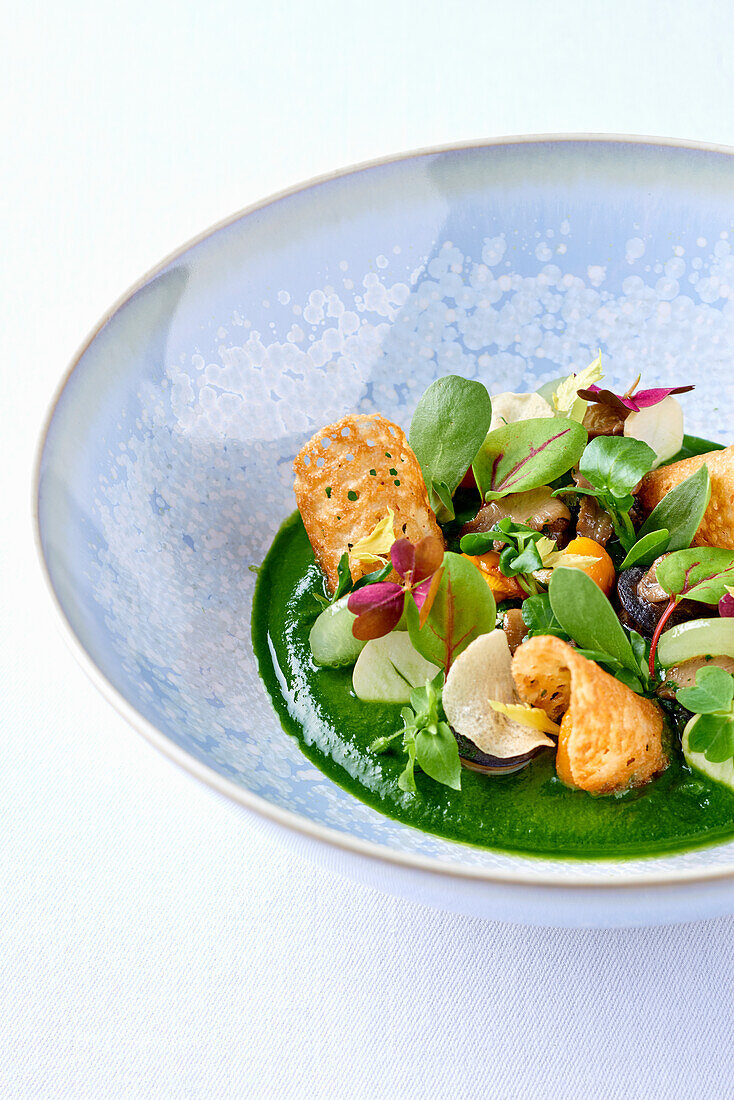Snails with watercress