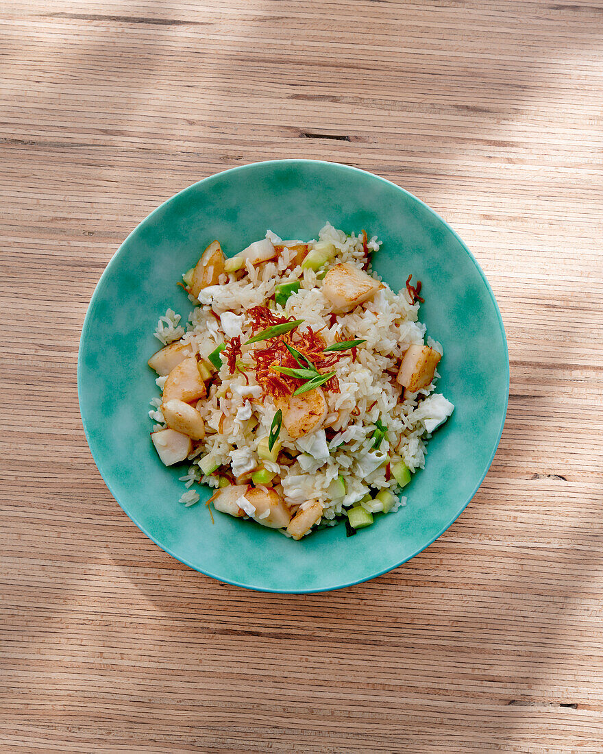Fried rice with scallops