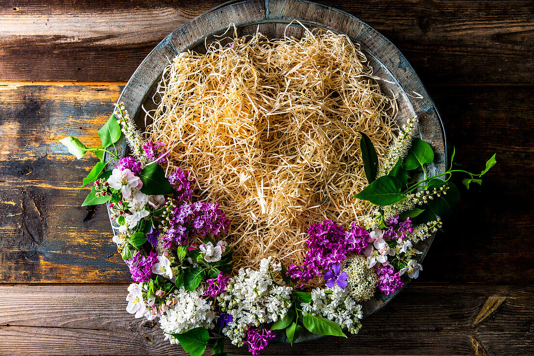 Lilac flower decoration