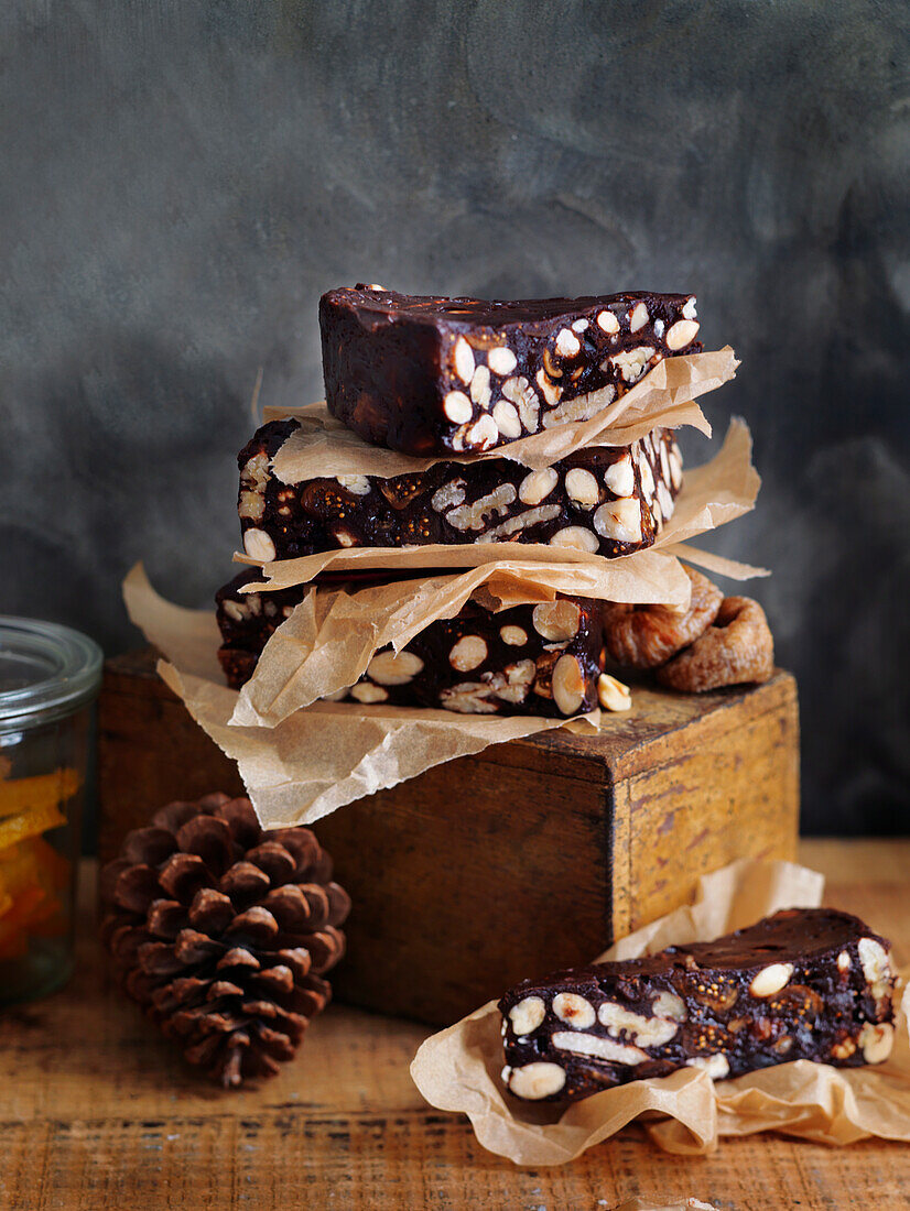 Chocolate fig panforte