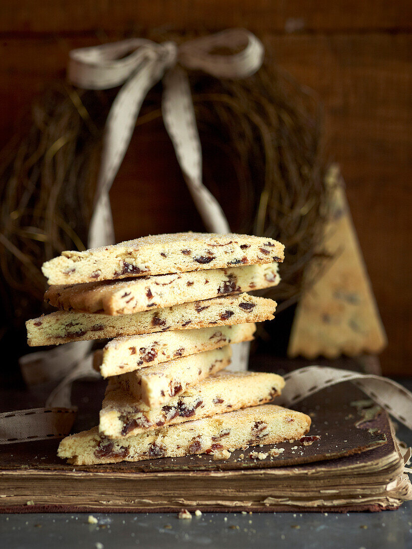 Rum and raisin shortbread