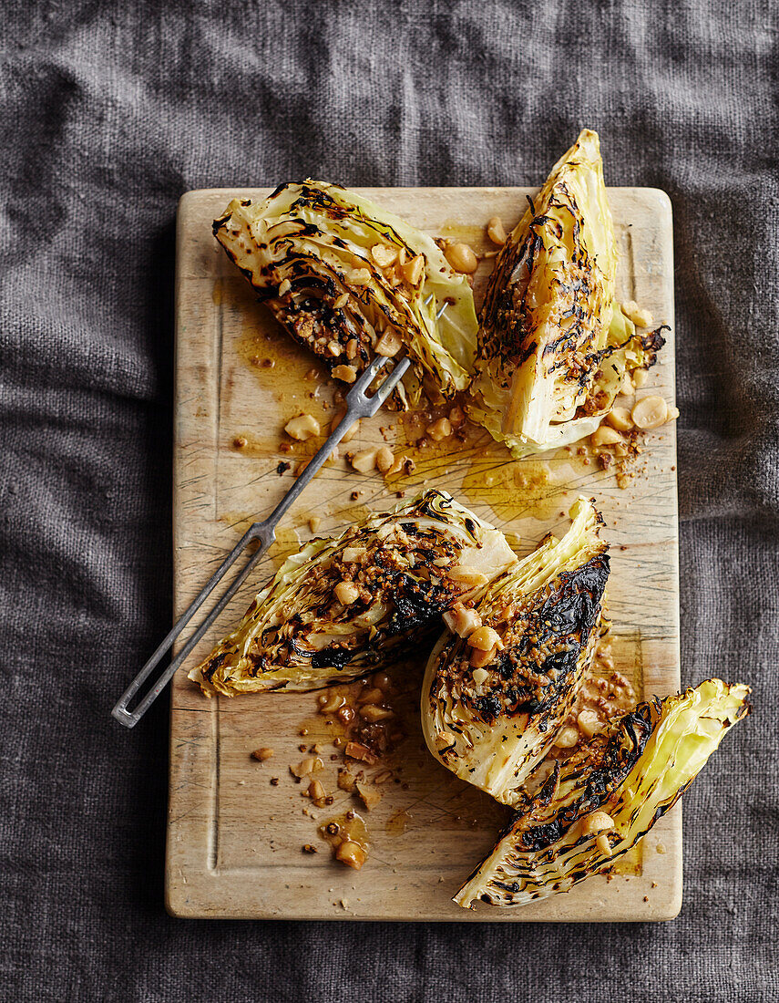 Barbecued sugarloaf cabbage with bush tomato butter