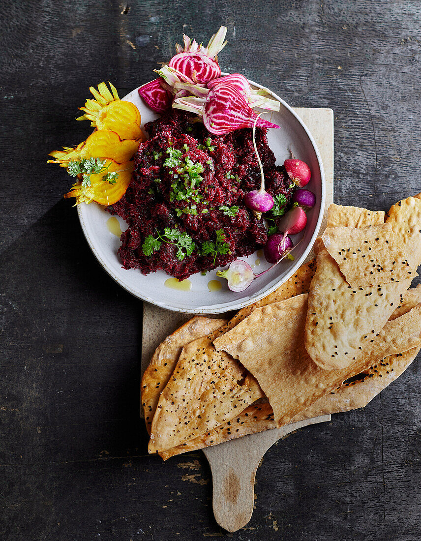 Honeyed beetroot dip