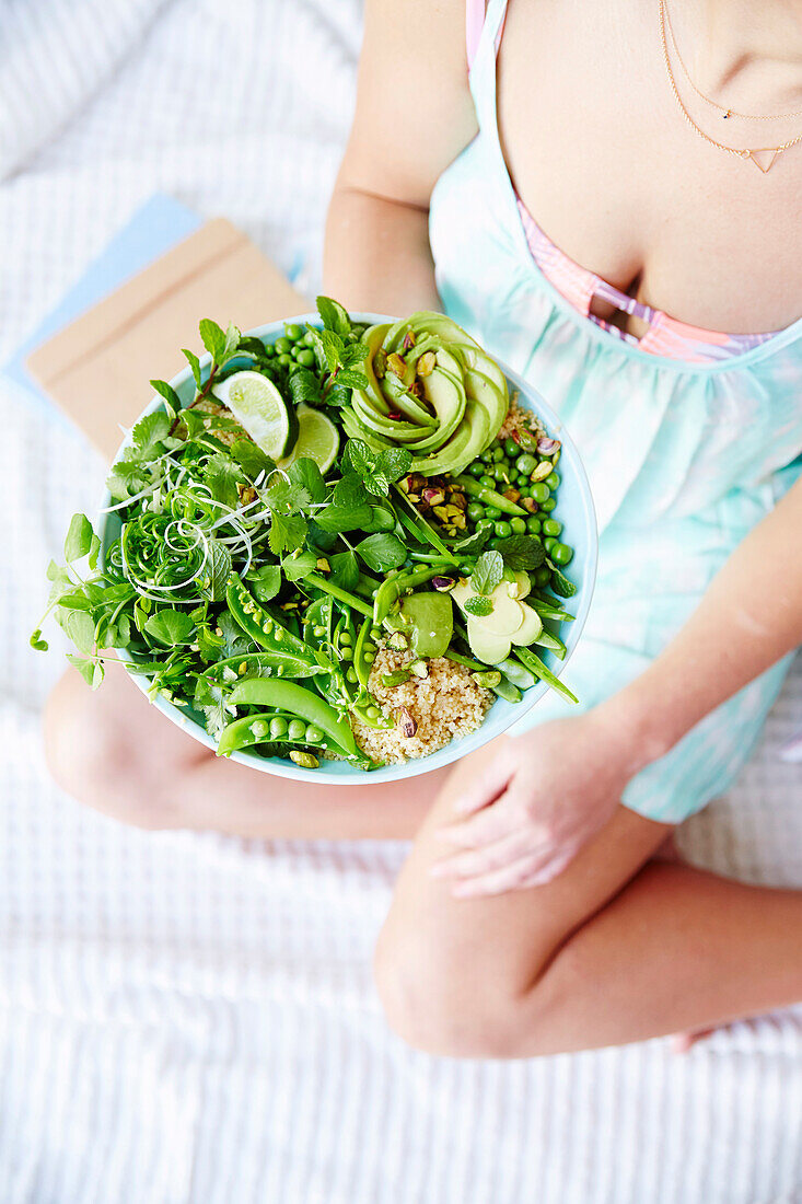 Greens galore couscous salad