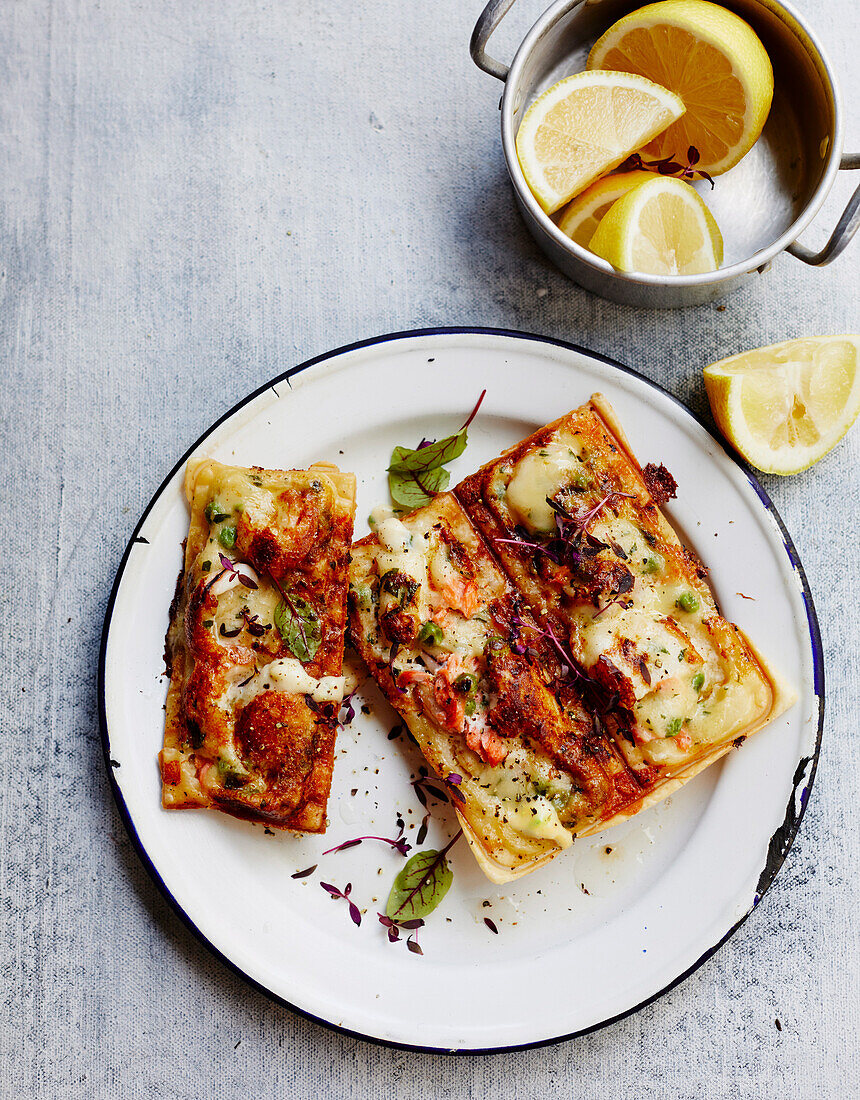 Seafood mornay tarts