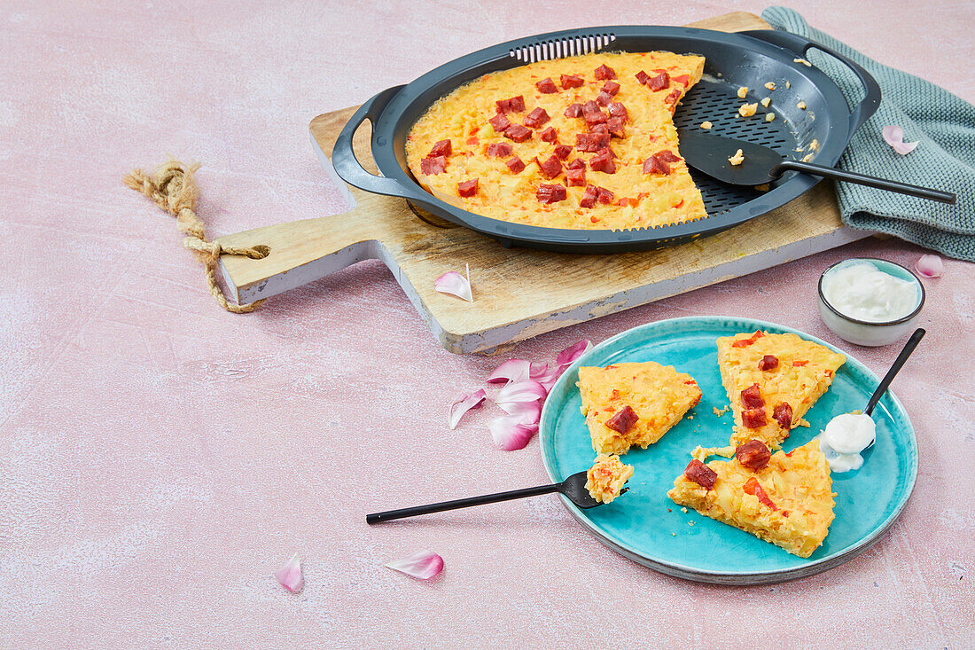 Chorizo tortilla bites