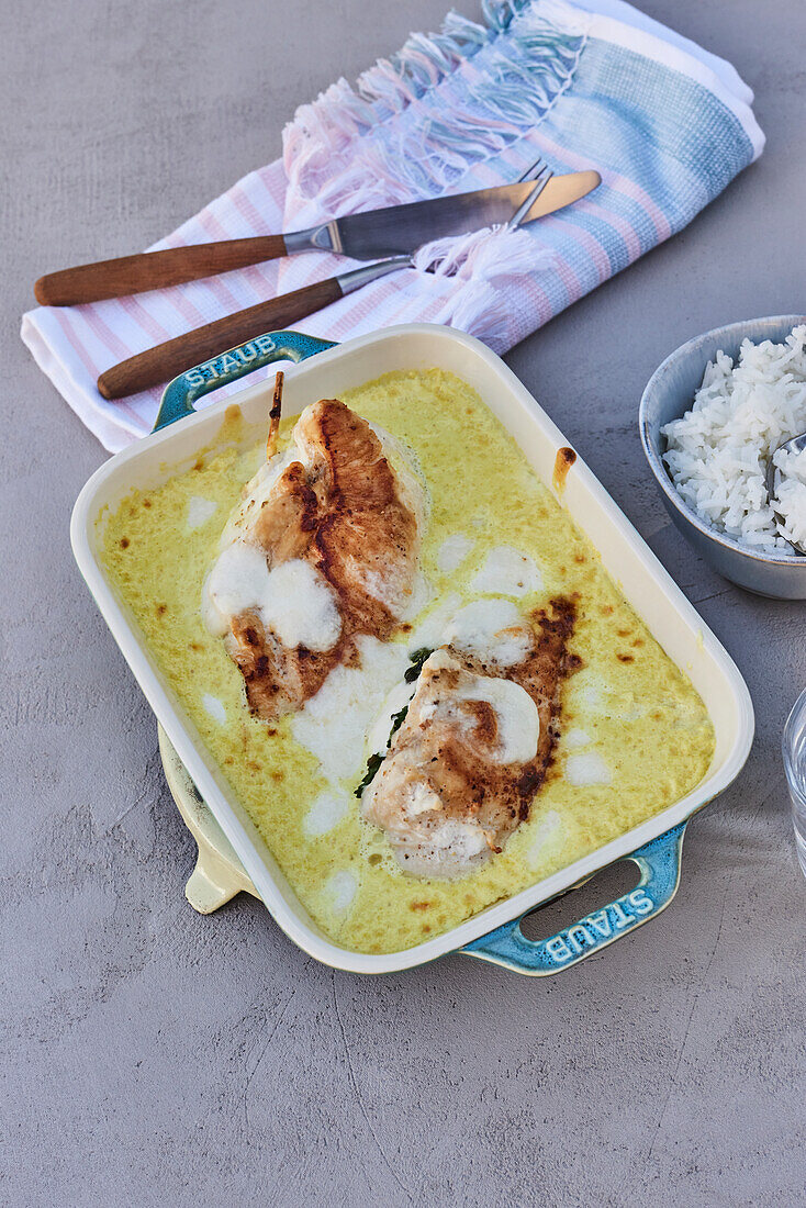 Caprese chicken au gratin