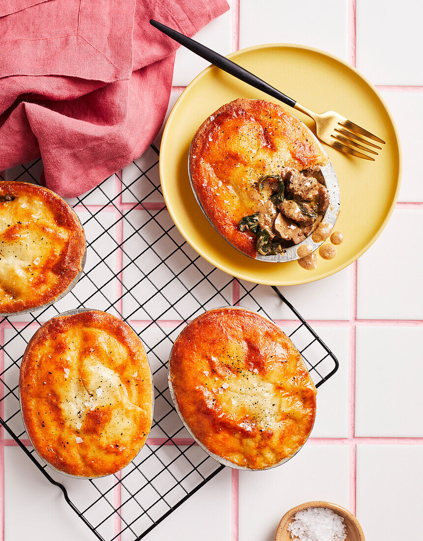 Beef Stroganoff pot pie