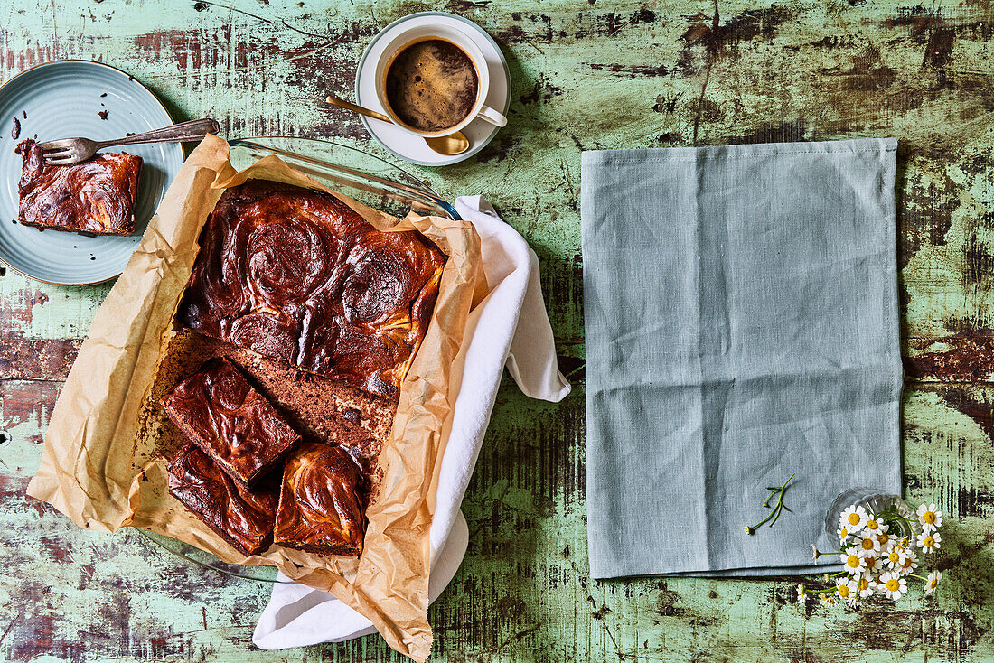 Topfen-Marmorbrownie