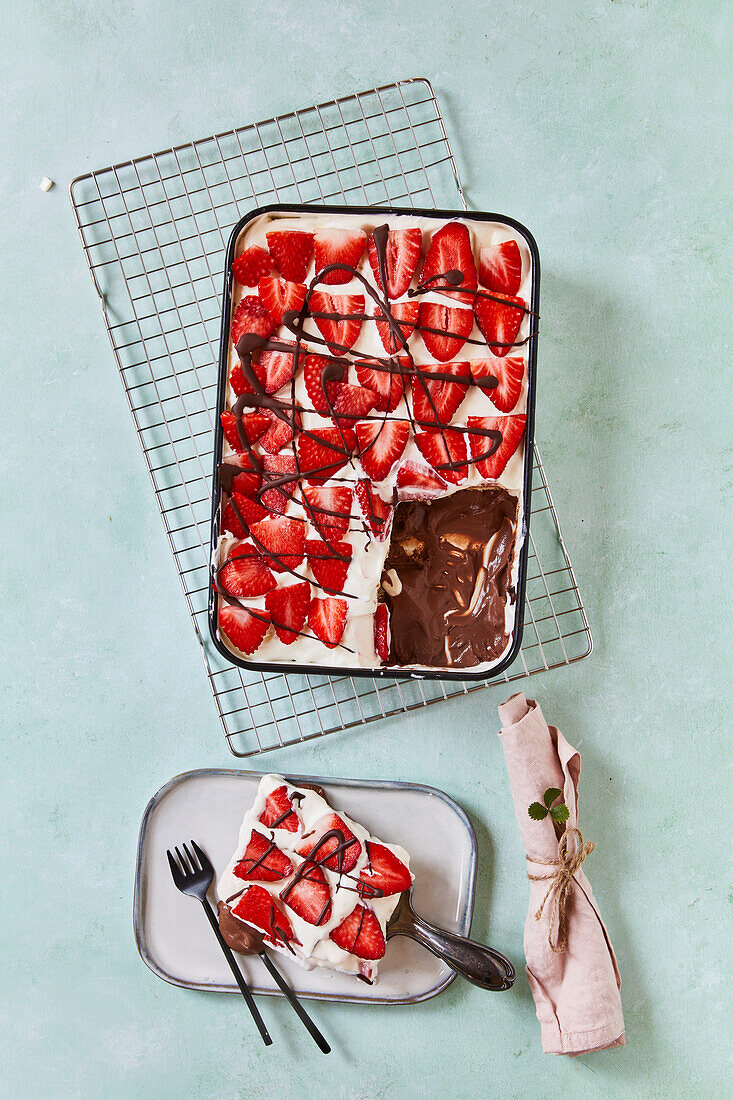 Strawberry and chocolate tiramisu