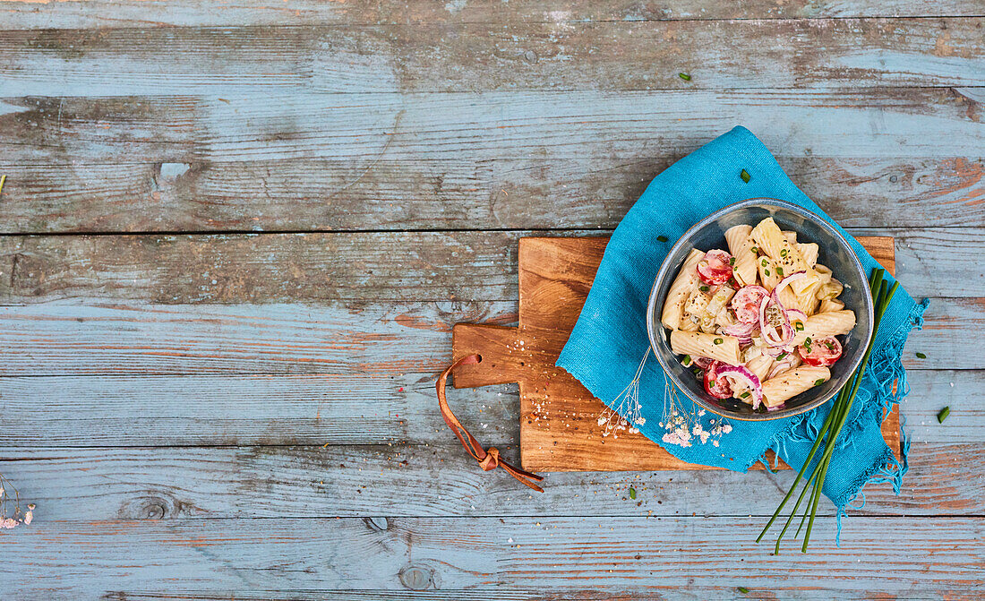 Vegetarischer Nudelsalat