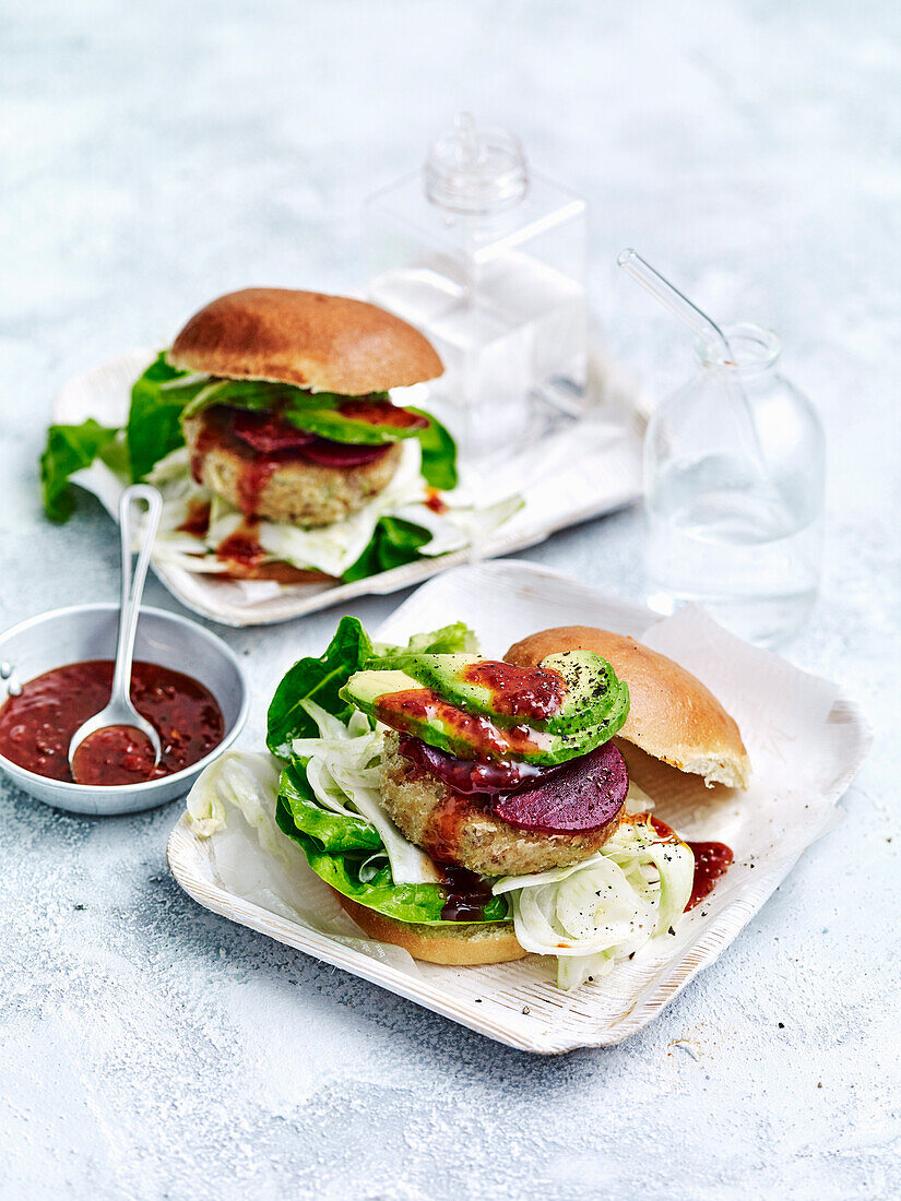 Loaded tofu burger